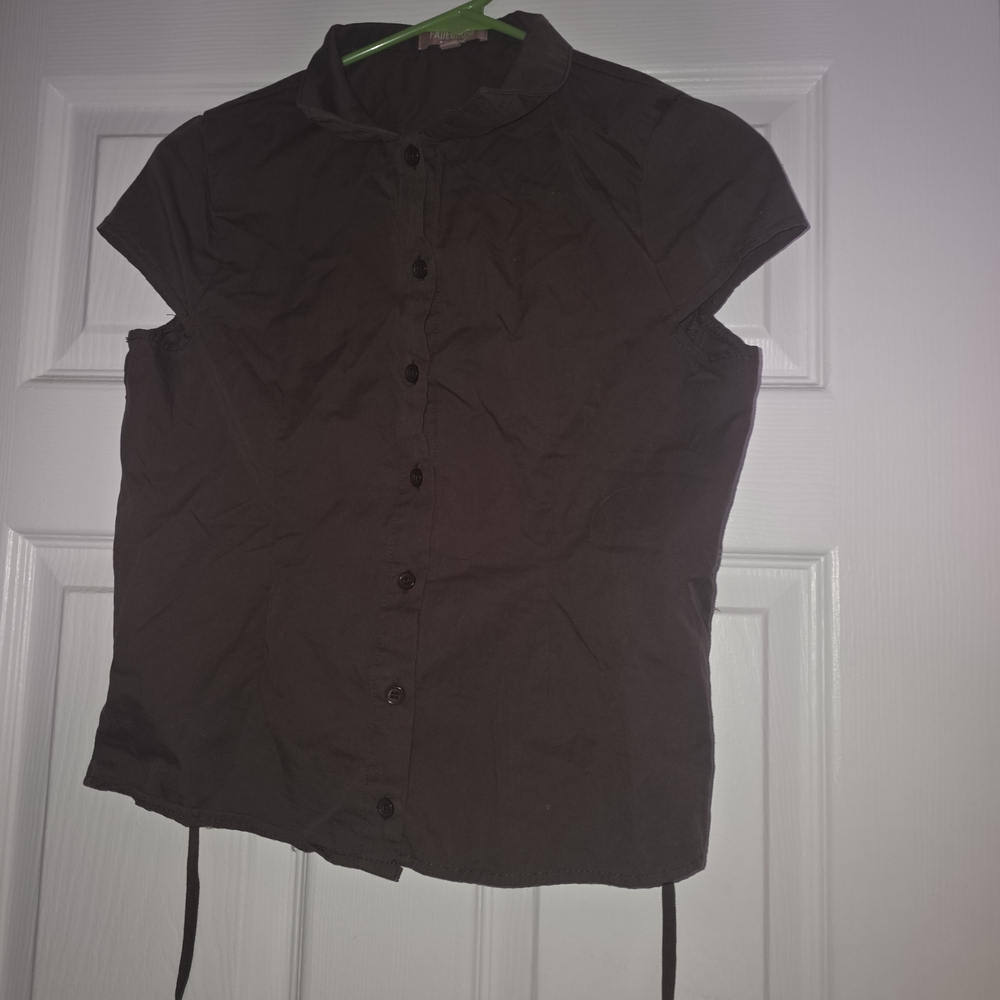 Chic Black Button-Down Women's Shirt